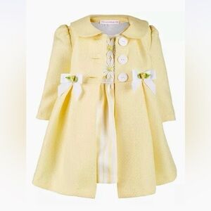 Bonnie Baby Yellow Dress with White Accents